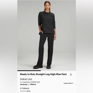 LULULEMON ready to rulu jogger straight leg